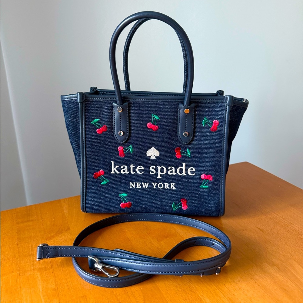 Kate Spade Ella Denim Cherry Tote